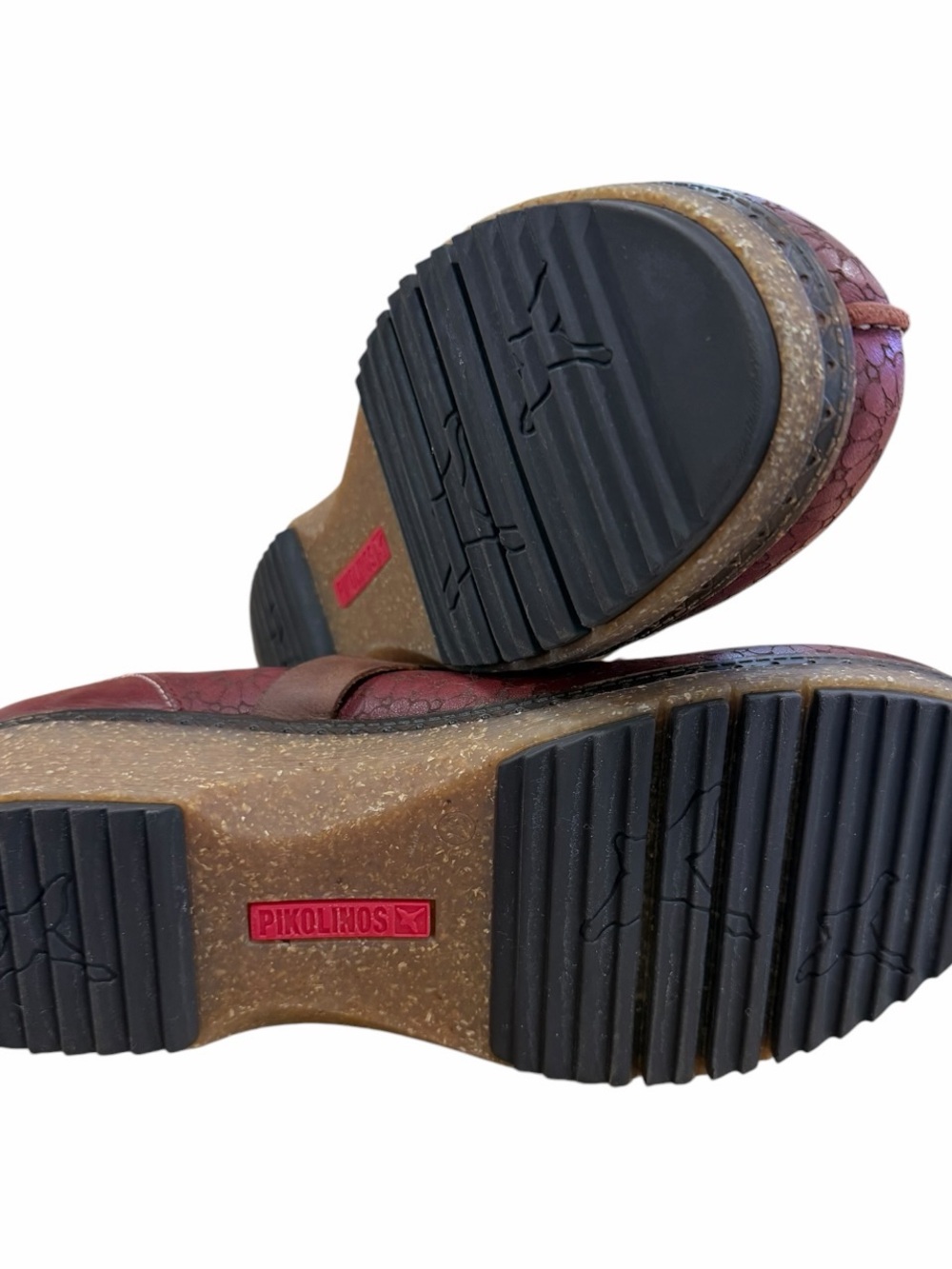 Pikolinos Granada Floral Embossed Leather Clogs Arcilla Red Sz 38 / 7.5-8 - Picture 11 of 12